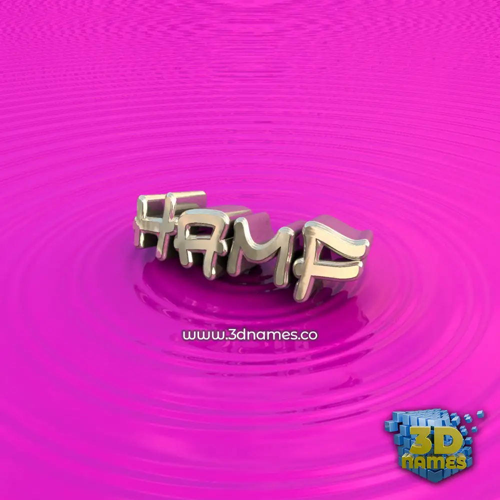 hamf in Pink Graffiti style - 3D name wallpaper