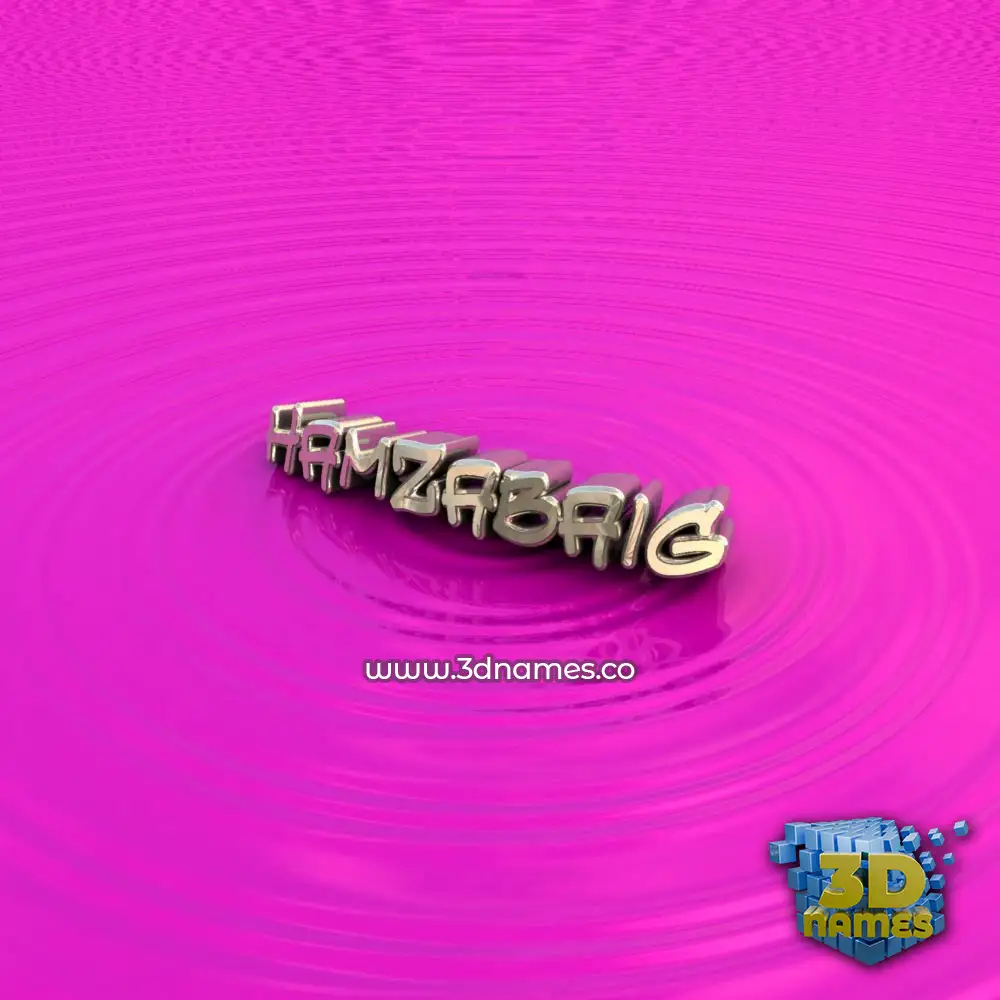 hamzabaig in Pink Graffiti style - 3D name wallpaper