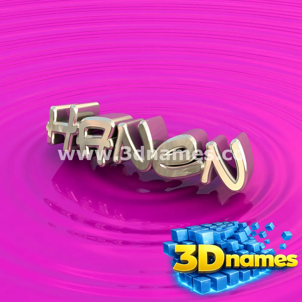 hanen in Pink Graffiti style - 3D name wallpaper