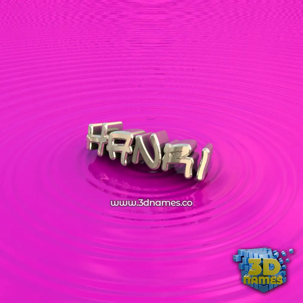 hanri in Pink Graffiti style - 3D name wallpaper