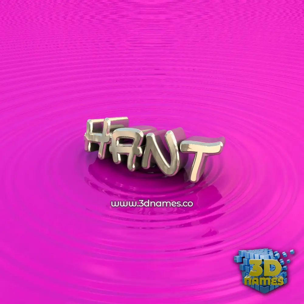 hant in Pink Graffiti style - 3D name wallpaper