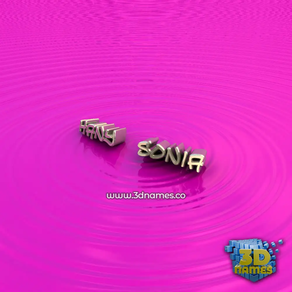 hany   sonia in Pink Graffiti style - 3D name wallpaper