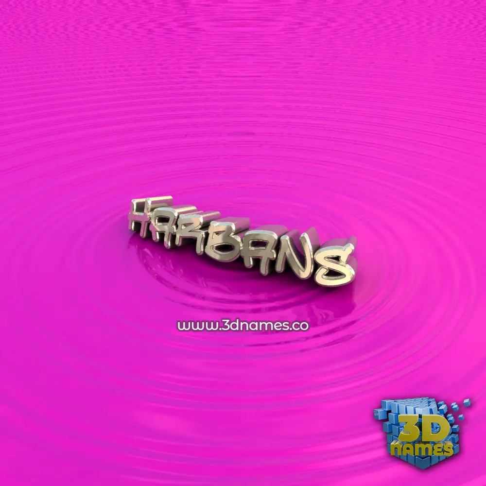 harbans in Pink Graffiti style - 3D name wallpaper