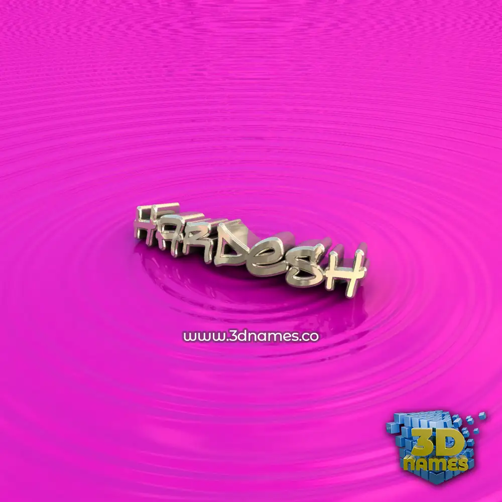 hardesh in Pink Graffiti style - 3D name wallpaper