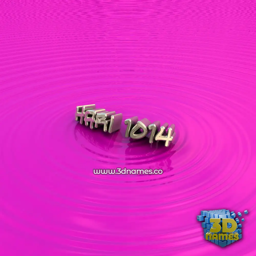 hari 1014 in Pink Graffiti style - 3D name wallpaper