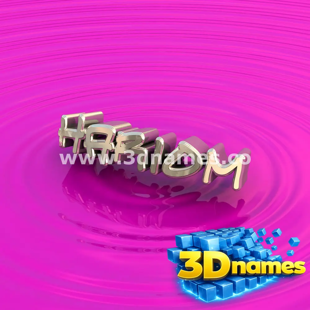 hariom in Pink Graffiti style - 3D name wallpaper