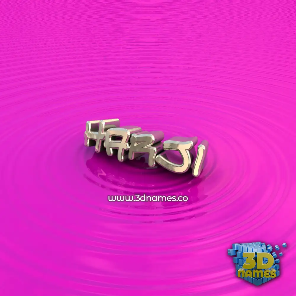 harji in Pink Graffiti style - 3D name wallpaper