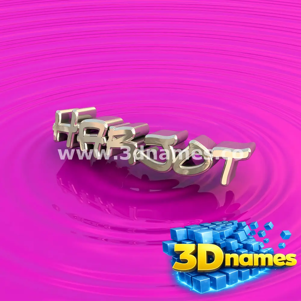 harjot in Pink Graffiti style - 3D name wallpaper