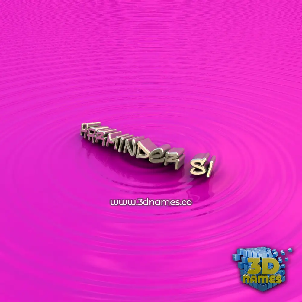 harminder si in Pink Graffiti style - 3D name wallpaper