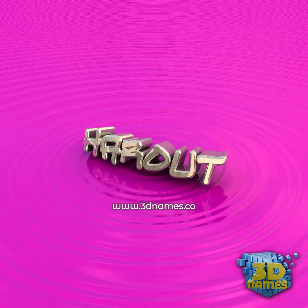 harout in Pink Graffiti style - 3D name wallpaper
