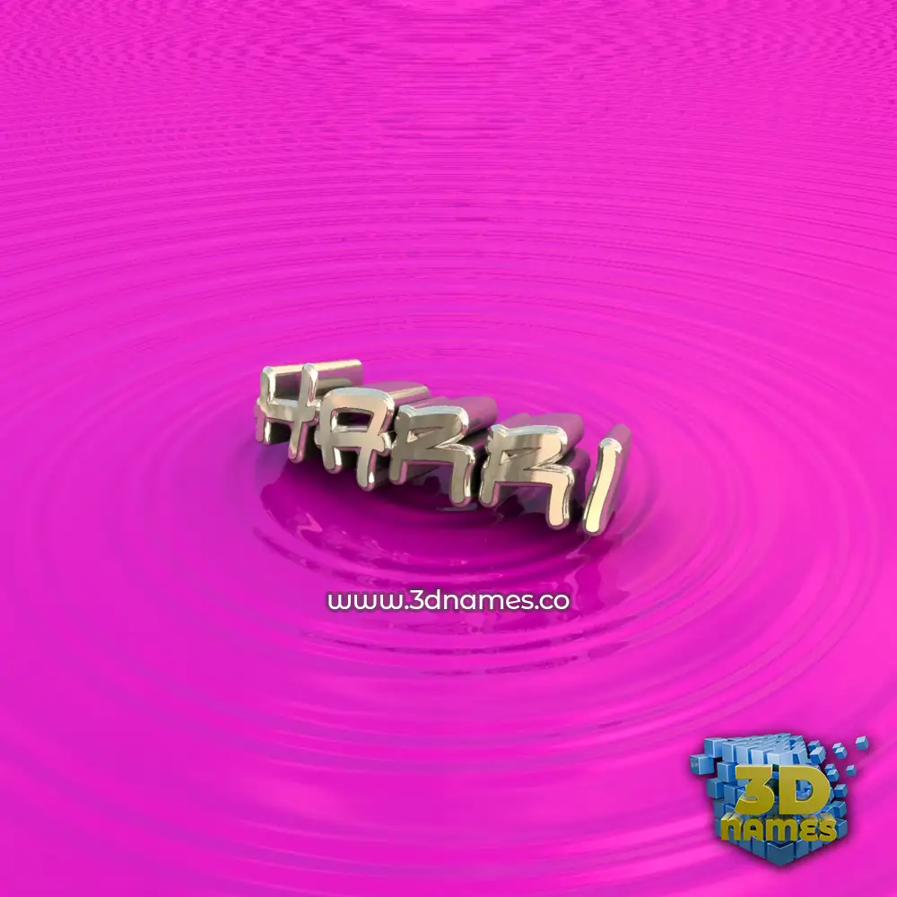 harri in Pink Graffiti style - 3D name wallpaper