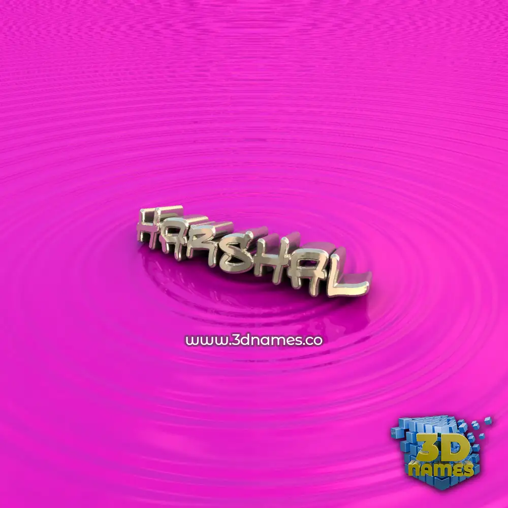 harshal in Pink Graffiti style - 3D name wallpaper