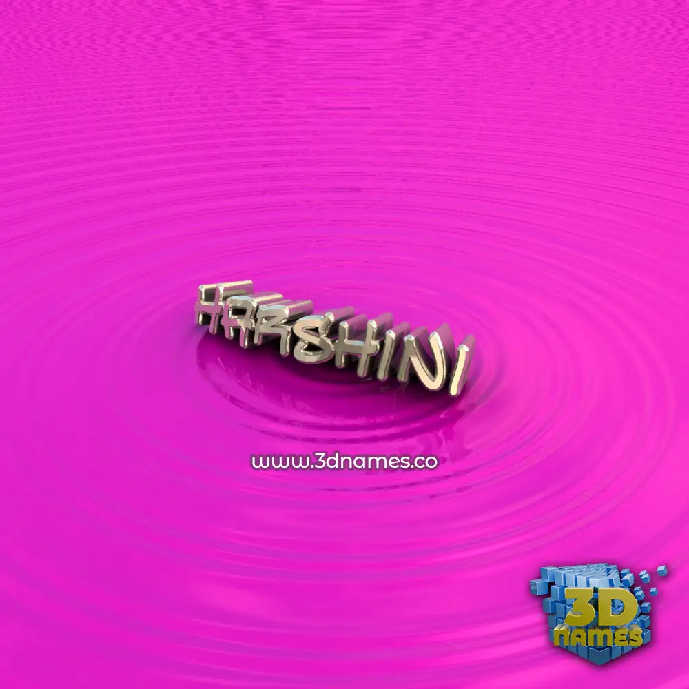 harshini in Pink Graffiti style - 3D name wallpaper