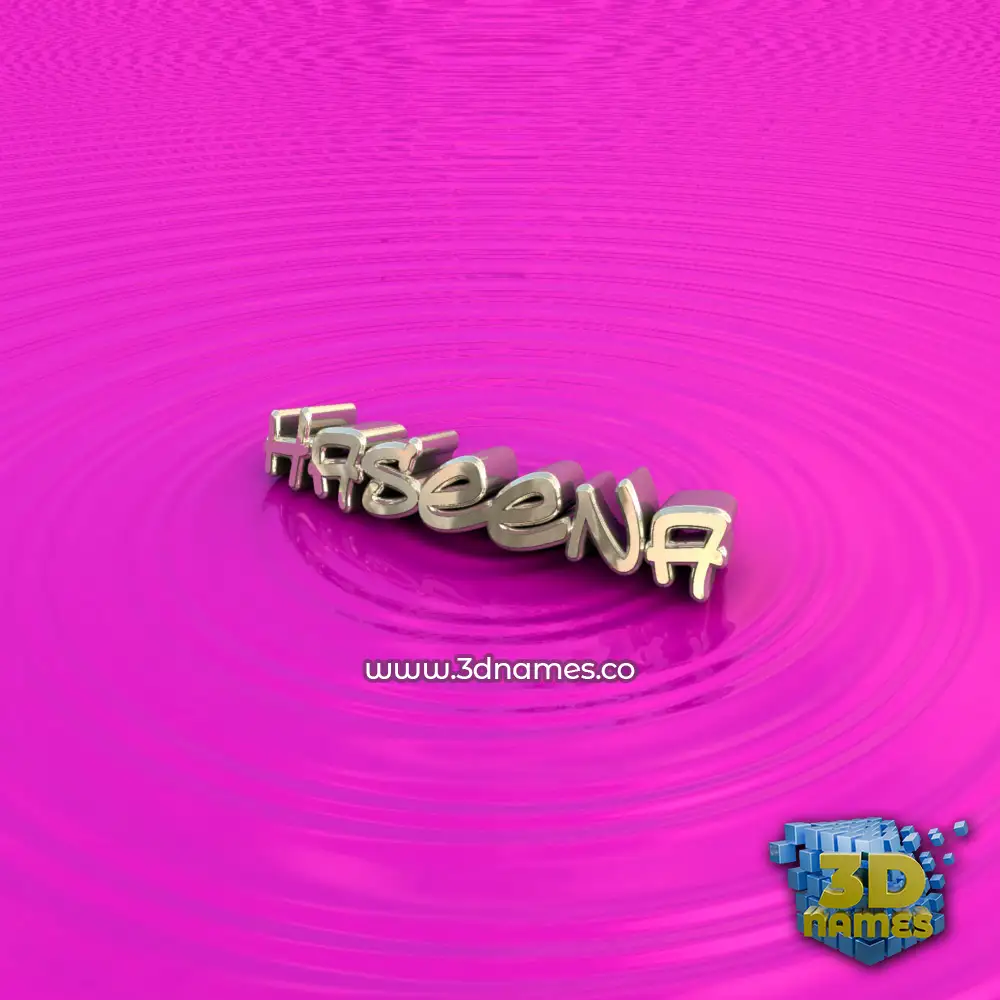 haseena in Pink Graffiti style - 3D name wallpaper