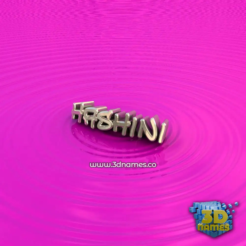 hashini in Pink Graffiti style - 3D name wallpaper
