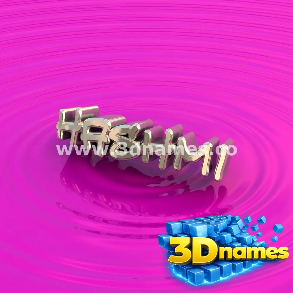 hashmi in Pink Graffiti style - 3D name wallpaper