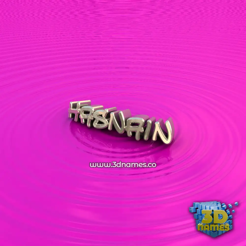 hasnain in Pink Graffiti style - 3D name wallpaper