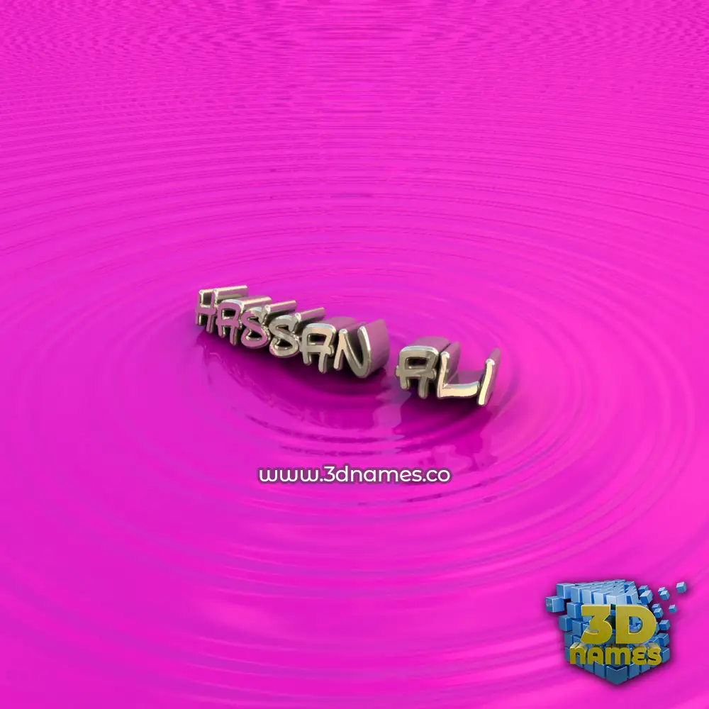 hassan ali in Pink Graffiti style - 3D name wallpaper