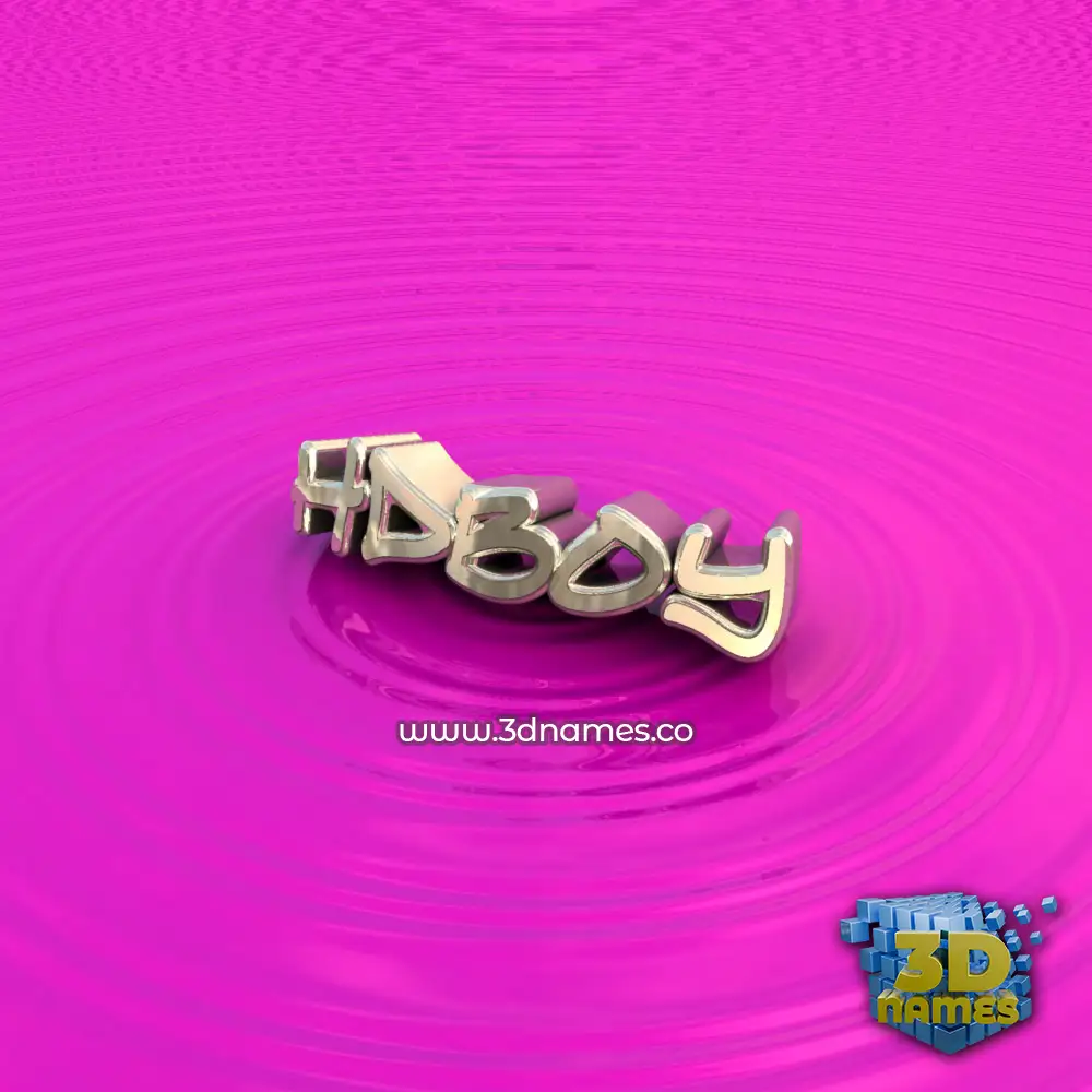 hdboy in Pink Graffiti style - 3D name wallpaper