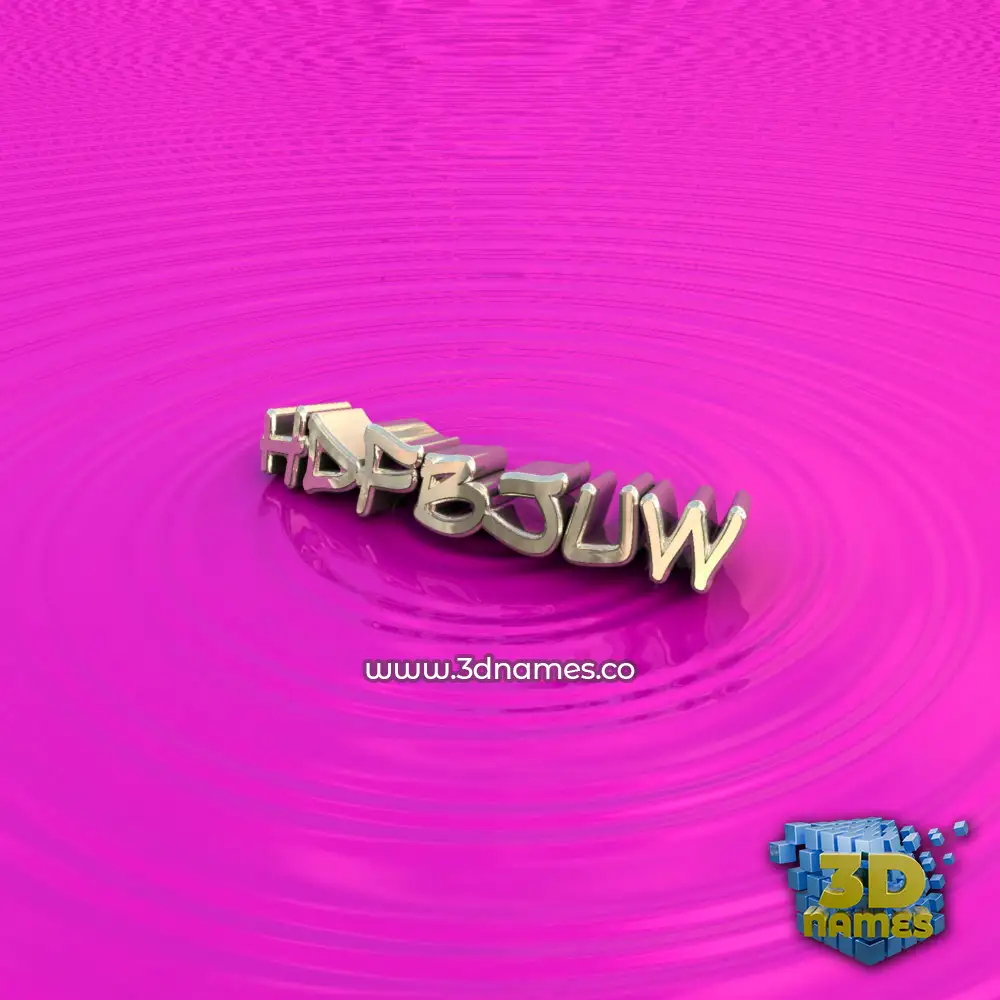 hdfbjuw in Pink Graffiti style - 3D name wallpaper