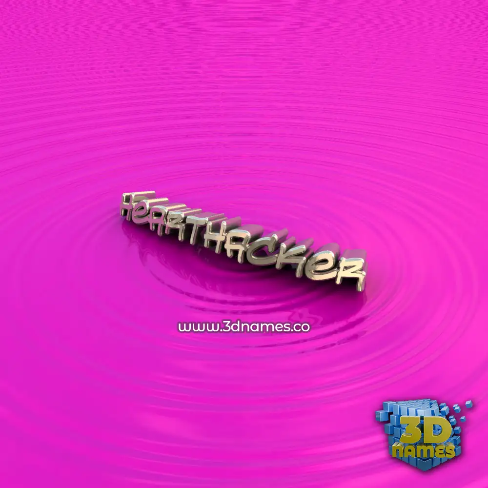 hearthacker in Pink Graffiti style - 3D name wallpaper