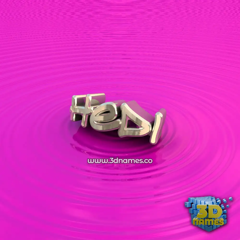 hedi in Pink Graffiti style - 3D name wallpaper