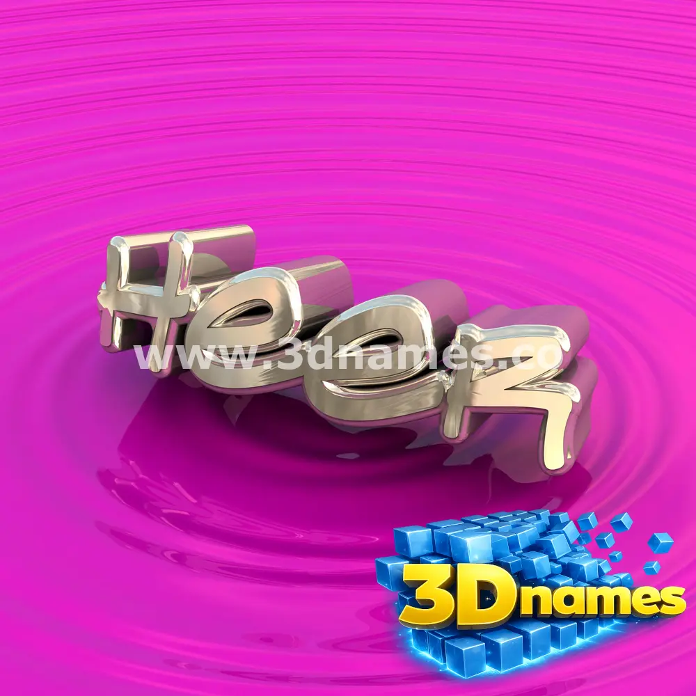 heer in Pink Graffiti style - 3D name wallpaper