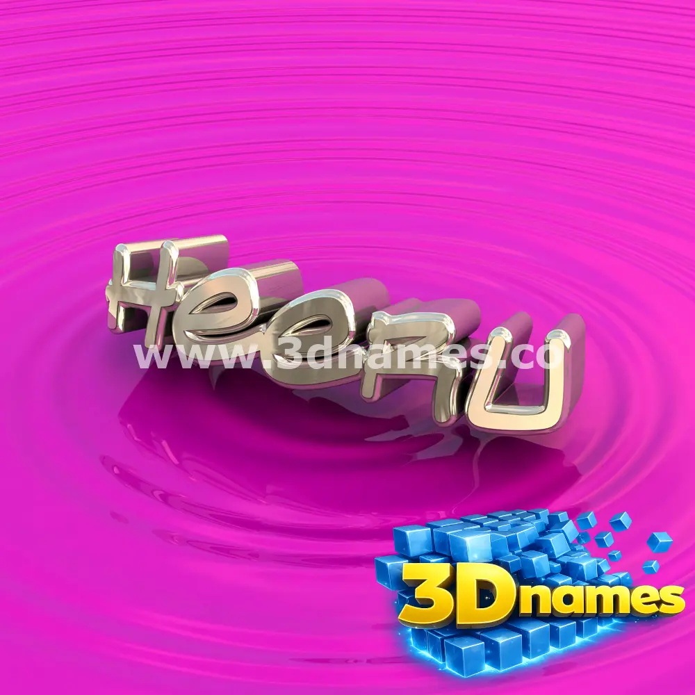 heeru in Pink Graffiti style - 3D name wallpaper