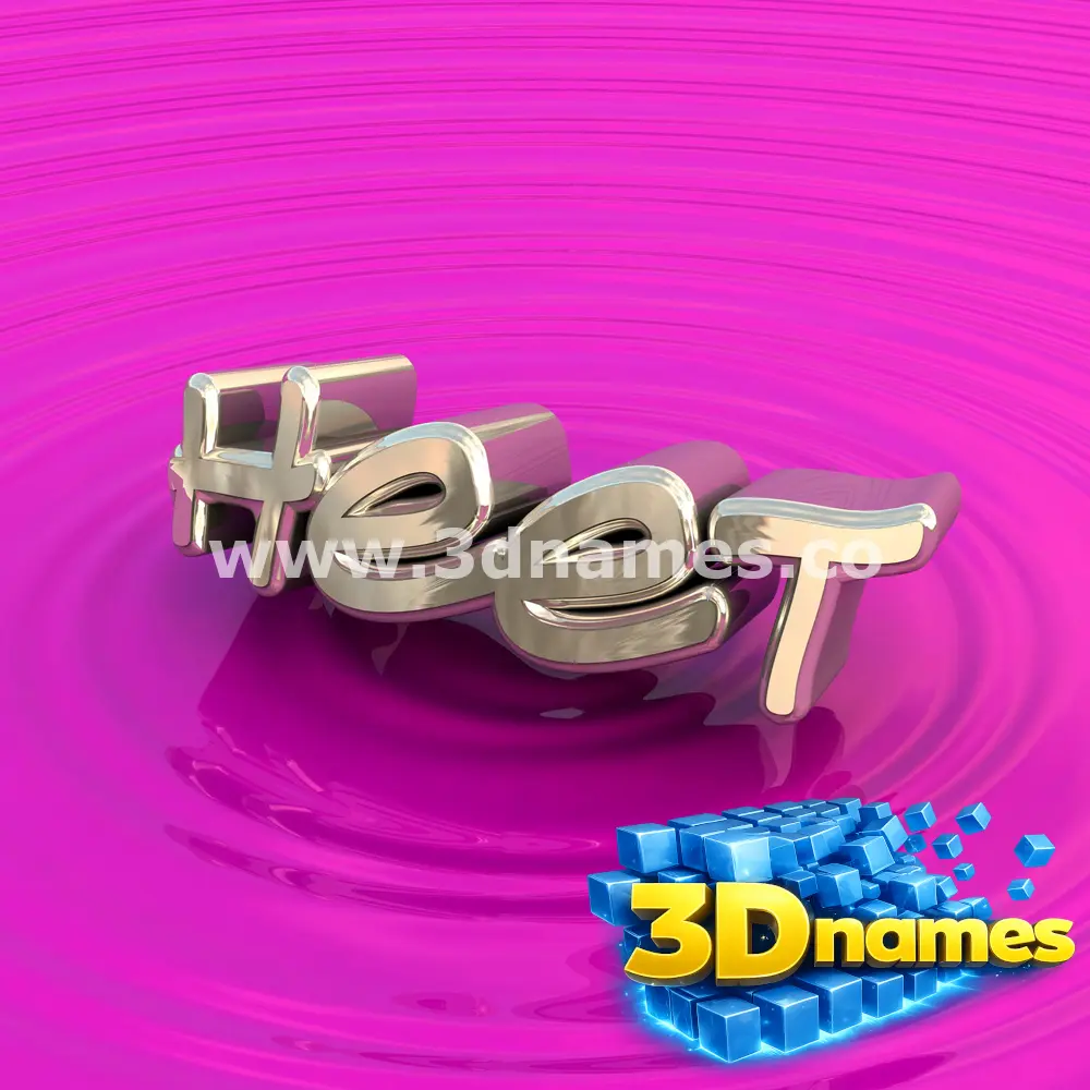heet in Pink Graffiti style - 3D name wallpaper