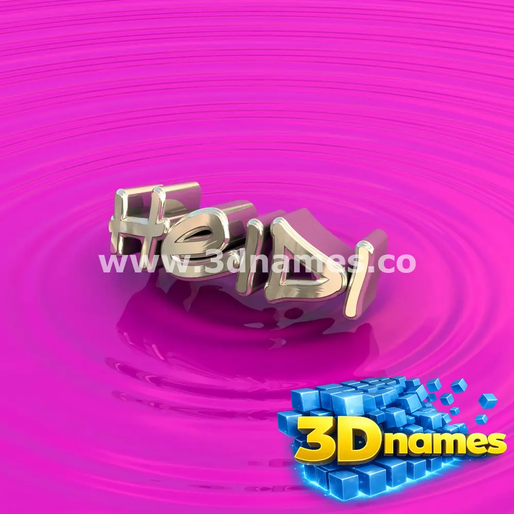 heidi in Pink Graffiti style - 3D name wallpaper