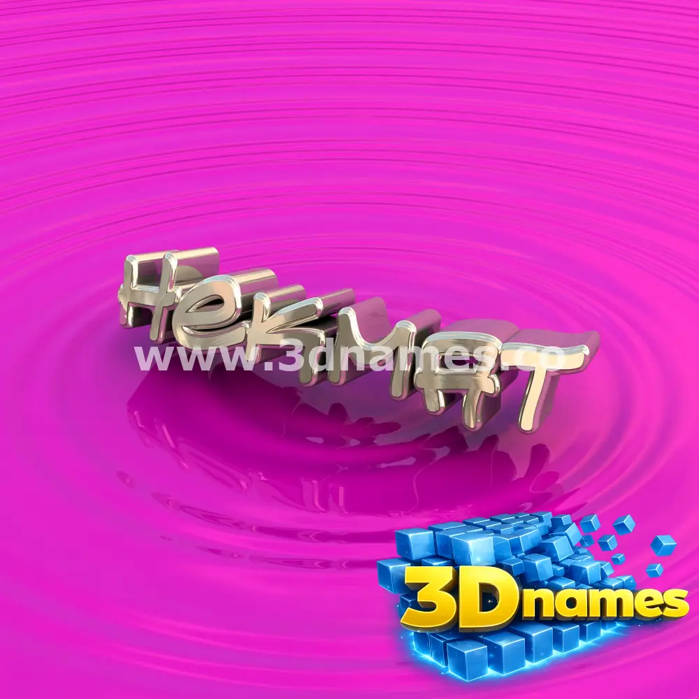 hekmat in Pink Graffiti style - 3D name wallpaper