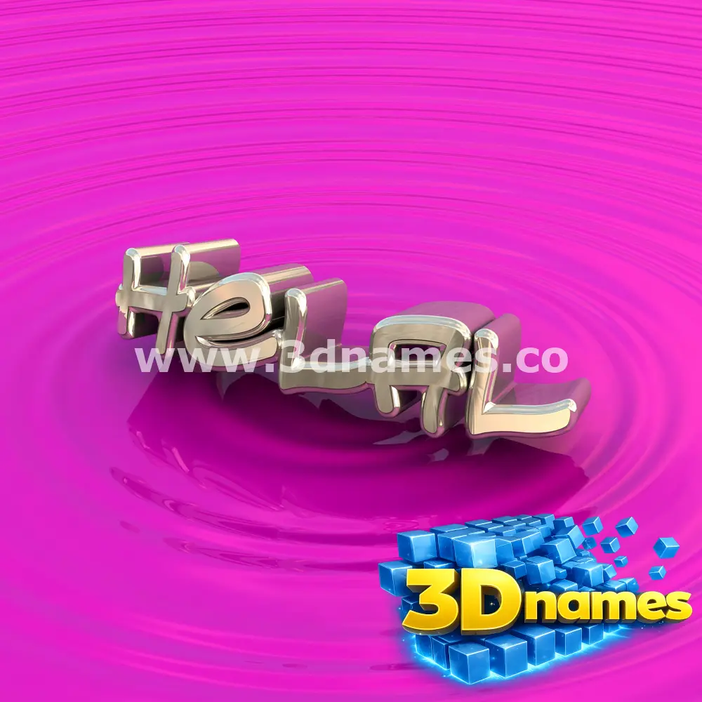 helal in Pink Graffiti style - 3D name wallpaper