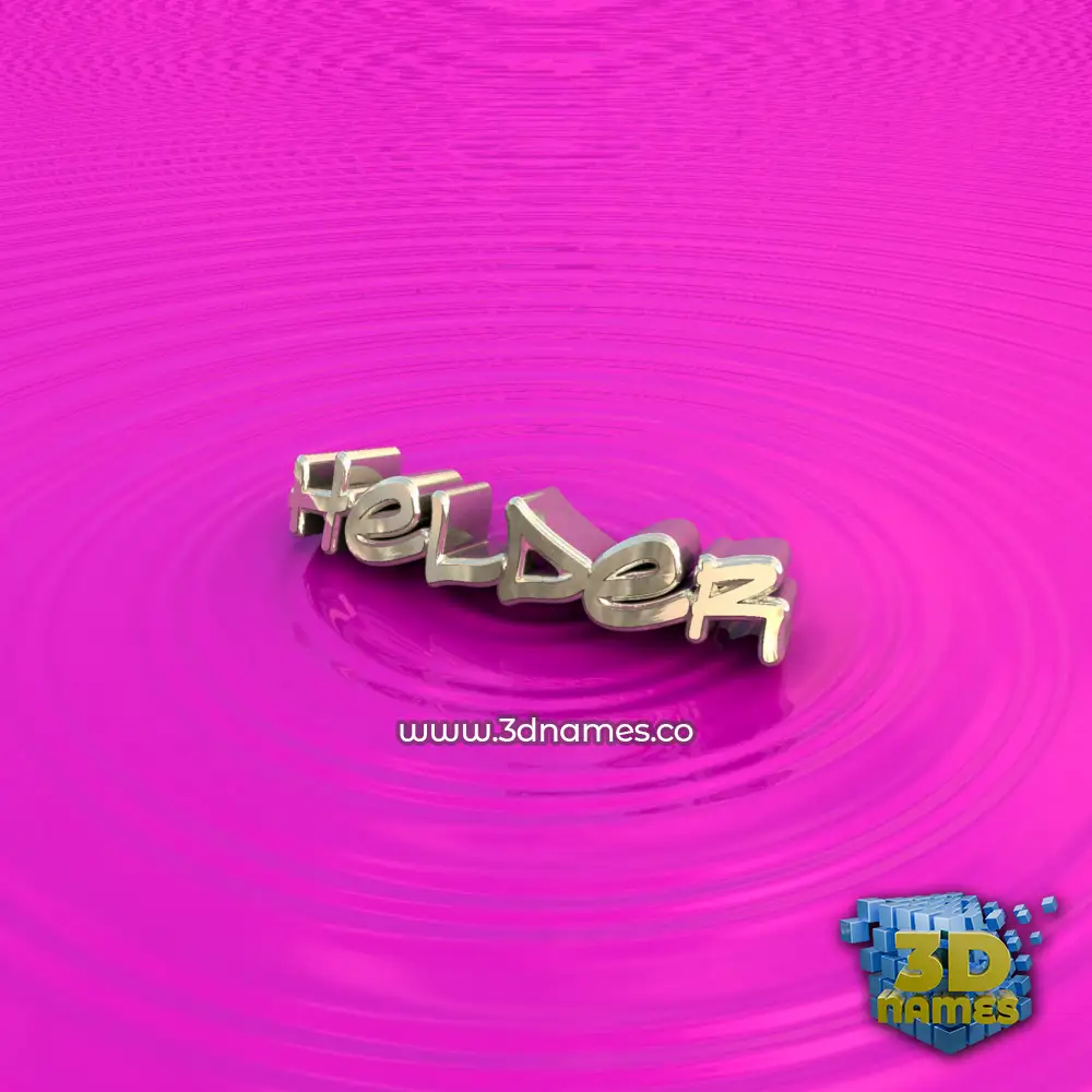 helder in Pink Graffiti style - 3D name wallpaper
