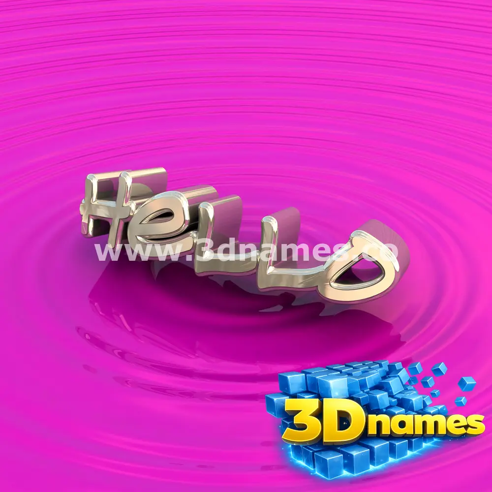 hello in Pink Graffiti style - 3D name wallpaper