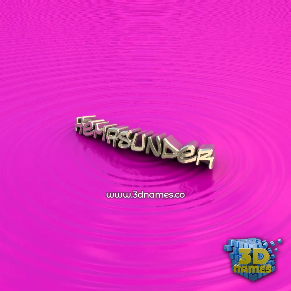 hemasunder in Pink Graffiti style - 3D name wallpaper