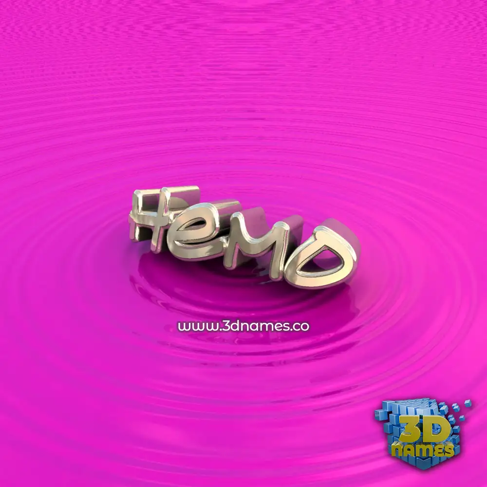 hemo in Pink Graffiti style - 3D name wallpaper