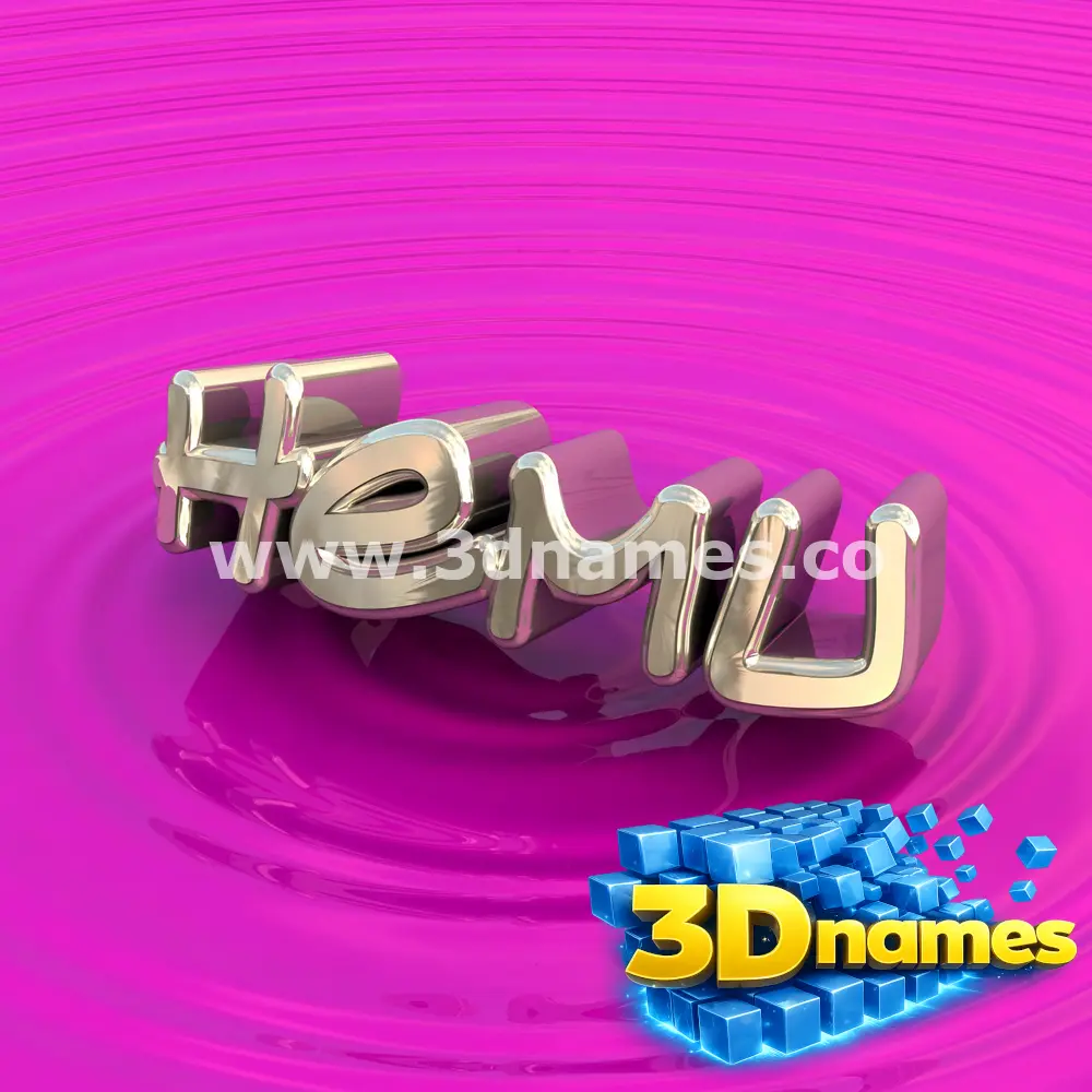 hemu in Pink Graffiti style - 3D name wallpaper