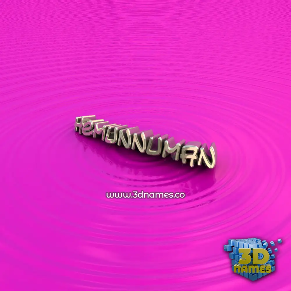 hemunnuman in Pink Graffiti style - 3D name wallpaper