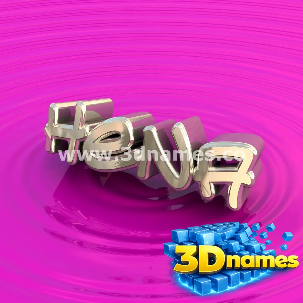 hena in Pink Graffiti style - 3D name wallpaper