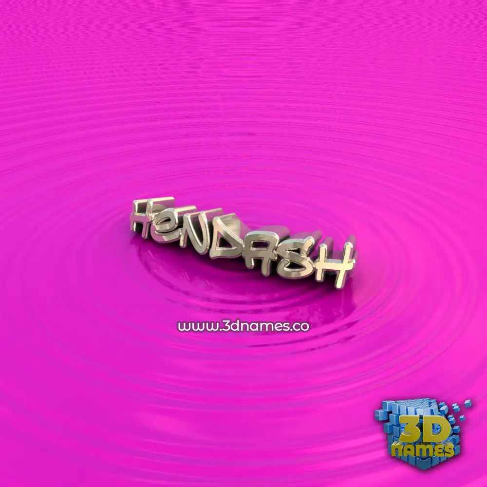 hendash in Pink Graffiti style - 3D name wallpaper