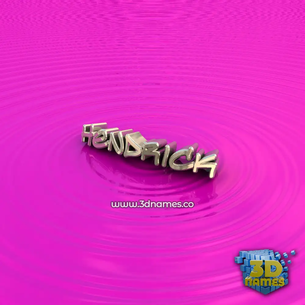 hendrick in Pink Graffiti style - 3D name wallpaper