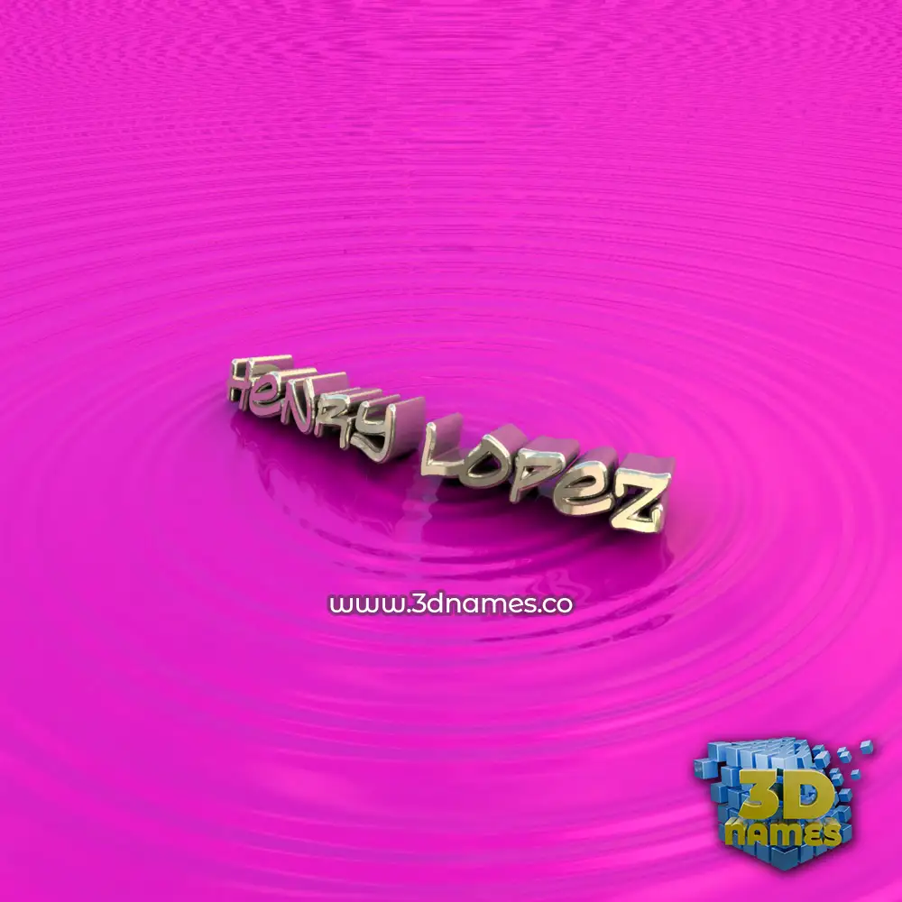 henry lopez in Pink Graffiti style - 3D name wallpaper