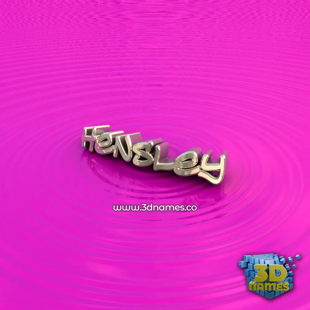 hensley in Pink Graffiti style - 3D name wallpaper
