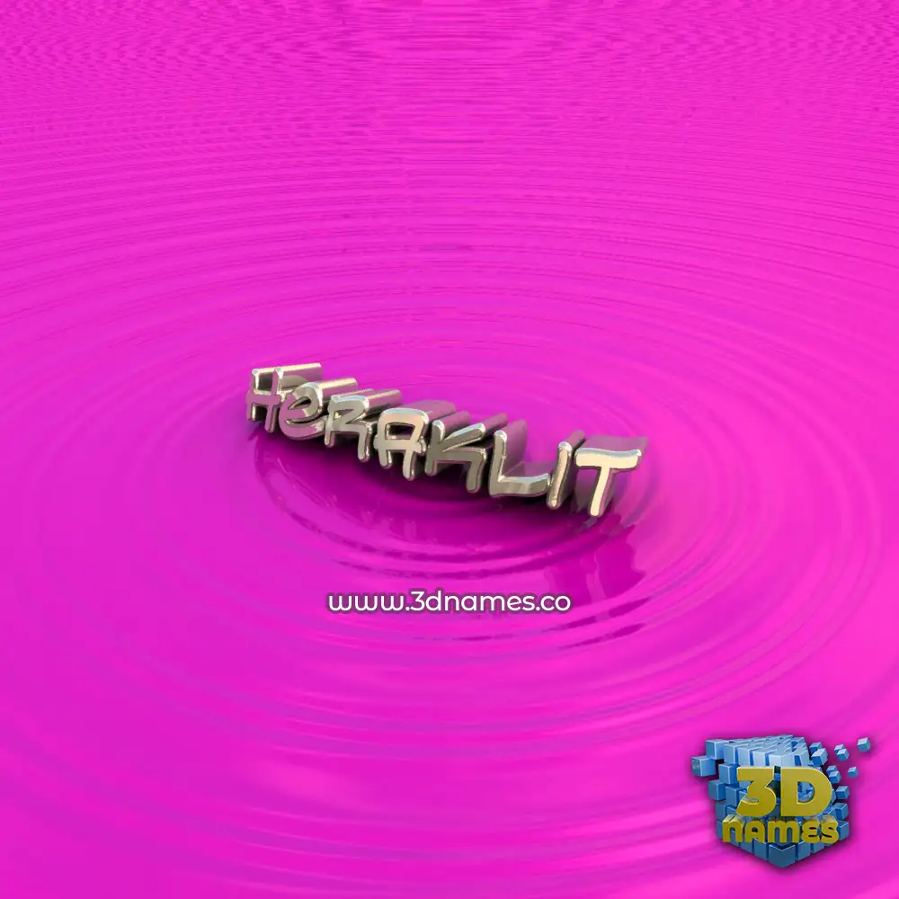 heraklit in Pink Graffiti style - 3D name wallpaper