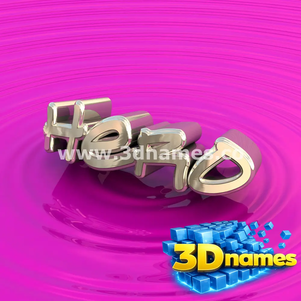 hero in Pink Graffiti style - 3D name wallpaper