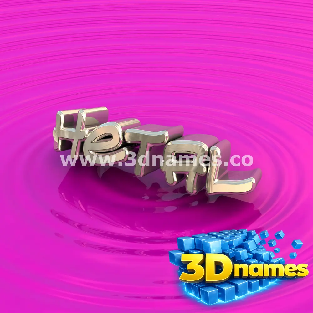 hetal in Pink Graffiti style - 3D name wallpaper