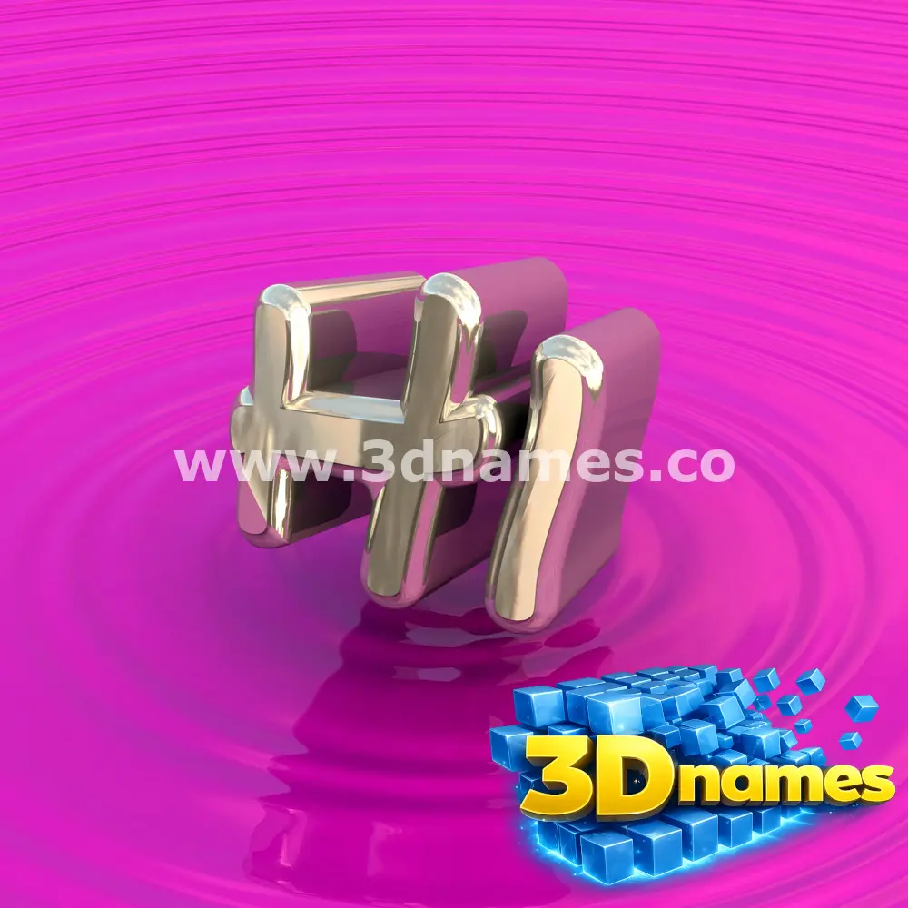 hi in Pink Graffiti style - 3D name wallpaper