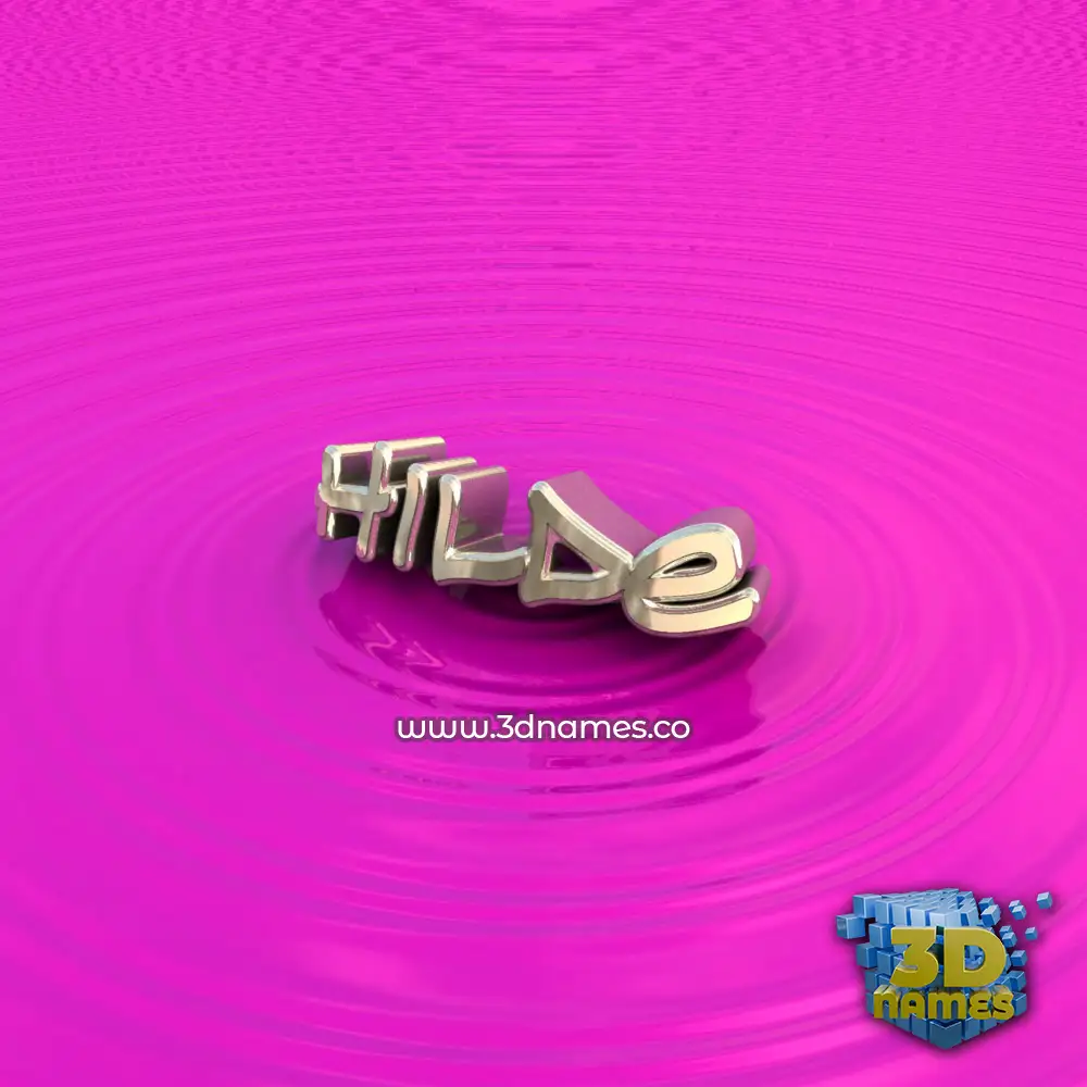 hilde in Pink Graffiti style - 3D name wallpaper