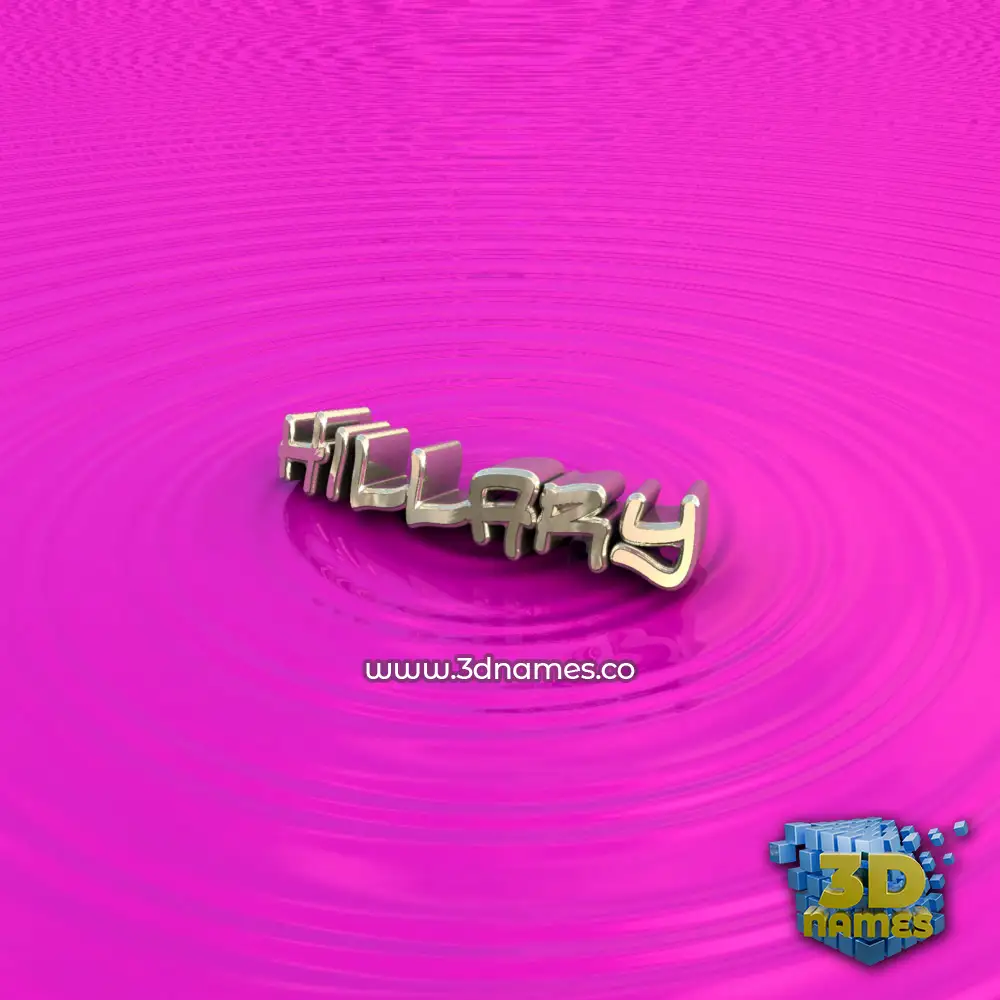 hillary in Pink Graffiti style - 3D name wallpaper