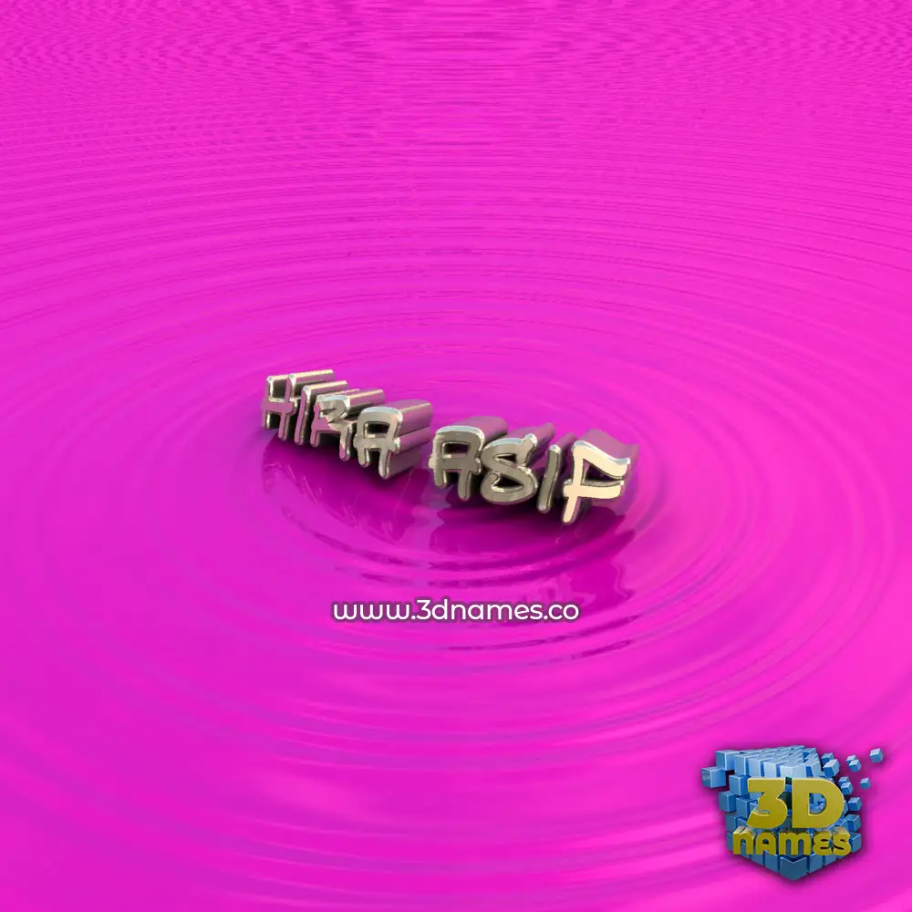 hira asif in Pink Graffiti style - 3D name wallpaper